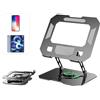 WOUYTPE Supporto Tablet, Porta Tablet da Tavolo, Porta Cellulare da Tavolo, da Utilizzare in Uffici, Camere da Letto, ecc., per Riporre Tablet, Telefoni Cellulari e Dispositivi Simili