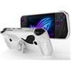 GIOPUEY Cover Compatibile con ASUS ROG Ally X 2024 - con Supporto, Copertura PC Trasparente & Bumper TPU Morbido - White