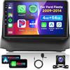 VECHTEL 4G 64G VECHTEL 9Autoradio Bluetooth per Ford Fiesta 2009-2014 Carplay Android Auto,DSP EQ,1280 * 720,Wifi GPS Navi,Mirror link,RDS/FM Radio 2 din con Retrocamera AHD