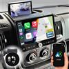 DYNAVIN Android Autoradio Navigatore per Fiat Ducato Citroën Jumper II Peugeot Boxer II: 10,1 pollici Radio con Wireless CarPlay e Android Auto | Head-up Display | Dab+: D9-DCX Plus Flex - C