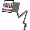 KU XIU X36 Supporto Magnetico a Braccio per iPad Pro 11 M4 (2024), Supporto Tablet Pieghevole in Alluminio, Regolabile Multi-Angolo, Porta iPad da Scrivania per Lavoro, Disegno e Streaming