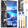 ARSSLY LCD Schermo per Samsung S23 Ultra 5G TFT Display per Galaxy S23 Ultra 5G SM-S918U SM-S918U1 LCD Touch Screen Assembly con Riparazione Kit (Non Supporta Impronte Digitali, Nero con Cornice, US Version)