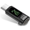 Duttek Adattatore USB C da 240 W, tester per misuratore di potenza (1 confezione), adattatore di estensione USB C femmina a maschio da 80 Gbps, compatibile con Thunderbolt 5, iPhone 15/16, MacBook