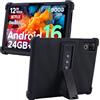 MEMELOKA Cover per DOOGEE U12 12 Pollici, Custodia Antiurto in Silicone Morbido Protettiva con Supporto[Protezione da Caduta], Nero
