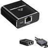 Vnuipofa Switch Ethernet a 2 porte, splitter Ethernet Gigabit 1 a 2 RJ45 1000 Mbps, mini switch di rete con Snooping IGMP, alimentazione USB-C, alloggiamento in alluminio, splitter LAN per router PC Smart TV