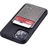 Dockem Custodia a Portafoglio per iPhone 12 Pro Max: Sottile Porta Carte di Credito con Piastra Metallica Integrata per Supporto Magnetico: Serie M [6.7 Luxe M2T, Nero e Grigio]