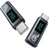 GIANAC Adattatore USB C 240W [2pezzi] 80 Gbps Adattatore Tipo C con display LED