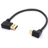 OpenII Cavo di prolunga USB tipo C placcato oro USB 3.0 maschio a 90 gradi verso l'alto verso il basso Tipo C Cavo dati USB C Data Sync & Charge Converter adattatore
