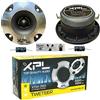 XPL 2 tweeter XPL XTW2501 ultra slim da 100 watt rms e 200 watt max da 10 cm di diametro 4 e 100 db di sensibilità con ridotta profondità 4,2 cm, a coppia + 2 condensatori e 3 adesivi omaggio