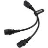 ZBLZGP Cavo adattatore splitter IEC 320 C14 maschio a doppio C13 femmina, cavo adattatore splitter a Y, 30 cm, IEC 320 C14 a 2 vie C13 per computer, proiettori, stampanti, scanner e monitor