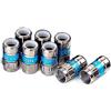 Cabelcon, connettori a compressione F-56 5.1 autoinstallanti blu RG6, 7 mm, nitinol single 8 pezzi Blu