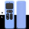 BIIULHCI Custodia protettiva in silicone per Apple TV 4K 4° e 5° generazione Siri Remote Remote Telecomando, per accessori TV, protezione antiscivolo (Blue Glow)