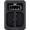 JJC Caricabatteria Doppio USB per Panasonic Lumix DC-L10, DC-S5, S5 II, S5 IIX, GH6 GH5s GH5 GH4 GH3, Sigma sd Quattro, sd Quattro H Telecamere Sostituisce Panasonic DMW-BLF19 Sigma BP-61