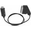 Bewinner Cavo da HDMI a SCART, Video a SCART Convertitore di Segnale Video Composito Supporto PAL B N M NTSC M J Nc per TV VHS VCR DVD