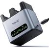 llano 20W NP-FZ100 Caricabatterie rapido per Sony batterie fotocamera: A7III,A7IV,A6700,FX3,FX30,A9,A7C,A7CII,A7RV,A7RIII,A6600,ZV-E1, ZV-E10II,A1,FX2,USB-C,indicatore LED, custodia in alluminio CNC