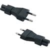 RIIEYOCA Adattatore da Spina Schuko a IEC C5, Spina Europea CEE 7/16 a Presa IEC320, per Computer Portatile, Nero (2 Pezzi)