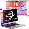 LUSA DESIGN Schermo magnetico per la privacy per MacBook Air 15 (2023-2025, M2, M3, M4), rimovibile a 360°, anti abbagliamento della luce blu, protezione schermo oscurante, per computer portatile Mac