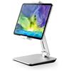 QinCoon Supporto per Tablet, Regolabile Rubusto e Resistente Alluminio Supporto, 360° Girevole Pieghevole Metallo Porta, Adatto per iPad, Samsung Tab, Kindle (4,7-13) (Argento)
