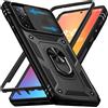 Giyer Per Samsung Galaxy S21 Ultra Custodia, S21 Ultra 5G con protezione per fotocamera a 360° in metallo anello supporto antiurto Bumper Cover Samsung S21 Ultra 6.8 Case Cover (nero)