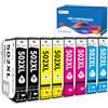 OINKWERE Cartucce 502XL Multipack Compatibile con Epson 502 XL Multipack Cartucce per Expression Home XP-5150 XP-5100 XP-5155 XP-5105 Workforce WF-2860 WF-2865 WF-2880 WF-2885 (confezione da 8)