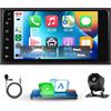VECHTEL Autoradio 2G+64G Android 15 per Toyota Hilux RAV4 Corolla Prado Land Cruiser, 7 IPS 2.5D Schermo Tactile co Carplay Android Auto senza Fili GPS Wi-Fi USB Bluetooth Radio FM RDS Retrocamera