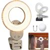 Godox LR30Bi LED Anello Video, Luce Soft a Emissione Laterale con Specchio Integrato, Bicolore 2800K-6500K, CRI 97+, USB-C, Trucco, Montaggio a Clip per Smartphone, Creazione Contenuti e Selfie