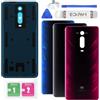 Eonpam per Scocca Vetro Posteriore Sostituzione Xiaomi Mi 9T / 9T PRO Originale Back Cover Coperchio Copribatteria + Kit di Riparazione (Rosso)