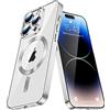 COTDINFOR Cover per iPhone 12 Pro Max,Compatibile con MagSafe Ricarica Wireless,Trasparente Custodia Retro Antigraffio Protezione Silicone Antiurto Cover per iPhone 12 Pro Max Argento YXIN.