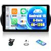 GOHHDL 4G+128G GOHHDL Android 15 Autoradio per FIAT Fiorino/Qubo/Citroen Nemo/Peugeot Bipper 2008-2017 Carplay Android Auto, Radio da 10 Pollici 2Din con GPS WiFi Bluetooth FM/RDS EQ SWC Retrocamera&MIC