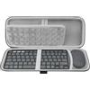 GEEKRIA Custodia per tastiera Geekria, compatibile con Logitech KEYS-to-GO 2 e custodia combo mouse M350s, borsa da viaggio rigida protettiva (grigio scuro)