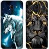 DiaryTown Confezione da 2 custodie per Samsung Galaxy J6 2018, motivo animali carini, ultra sottili, in morbido silicone TPU, antigraffio, antiurto e sottile, custodia protettiva per telefono, motivo