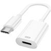 Obcxin Adattatore per cuffie USB C a Lightning, ricarica rapida 3 in 1, audio/trasferimento dati, adattatore da tipo C a Lightning Audio per iPhone 16/15, iPad Air MacBook, Samsung, bianco