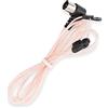 Vecys FM Radio Antenna Rosa Antenna per Interni FM Antenna T Tipo F Plug Adapter 2m Compatibile con il Ricevitore Stereo Amplificatore Casa Autoradio