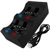 BenjiPower - Caricabatterie universale a 4 scomparti per batterie piatte/pulsanti