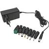 JZK Alimentatore 12V 2A, Adattatore di Alimentazione 12Volt 2000mA, Caricabatterie da Muro AC-DC con 7 Spine DC per Tastiera Yamaha, Striscia LED, Telecamera CCTV, Router, Radio, Disco Rigido Esterno
