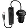 YACSEJAO Adattatore per presa accendisigari tipo C per auto YACSEJAO caricabatteria da auto USB C cavo a spirale con cavo retrattile a spirale da 15 W di tipo C