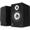 HANLIM Altoparlanti Diffusori da Scaffale Active Bluetooth - Casse Attive Amplificate Coppia - Ingresso Ottico,USB,AUX,Coassiale,RCA - Struttura in Legno - 100 Watts RMS - Nero