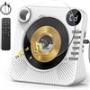 Greadio Lettore CD portatile con Bluetooth 5.1, lettore CD per bambini con altoparlante, telecomando, suono HiFi, protezione dalla polvere, riproduzione AUX/USB, lettore CD portatile per la casa