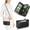 SailorTech Custodia per Google Pixel 8a Portafoglio con slot per porta carte di credito, Google Pixel 8a Custodia Portafoglio Zipper con Cellulare Regolabile Collana-Nero