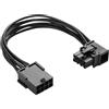 SinLoon Cavo di prolunga PCIE a 8 pin femmina a 8 pin maschio ad angolo retto PCIE Express cavo adattatore di alimentazione per scheda grafica 18 AWG 15 cm (sinistra)