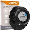 REY Pack 6X Pellicola salvaschermo per Garmin Fenix 5X 51mm - Fenix 5X Plus 51mm - Forerunner 945 Lite - Fenix 7s 42mm, qualità Premium