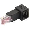 Cablecc - Adattatore per cavo di rete/Lan Ethernet, ad angolo retto di 90 gradi, tipo 8P8C/FTP/STP/UTP, Cat 5e, da maschio a femmina