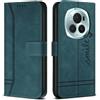 Bravoday Cover per Honor Magic6 PRO 5G / Honor Magic6 PRO 5G, Flip Custodia in Pelle PU con Slot per Schede, Portafoglio Custodia per Honor Magic6 PRO 5G / Honor Magic6 PRO 5G, Verde