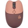 Msiud Cute Cat Mouse Wireless Silenzioso, Ergonomico Mouse Rosa Ricevitore USB Muto 2.4G, 3 Livelli DPI Regolabili Uso Silenzioso Portatile Carino Per Computer PC Desktop (Caffè)