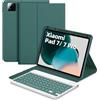 Bettdow per Xiaomi Pad 7 11.2 2024 Tastiera Custodia, Layout Italiano Tastiera Staccabile con Custodia Protettiva per Xiaomi Pad 7/ Pad 7 Pro 11,2 Pollici 2024, Verdescuro