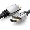 1aTTack.de 1 cavo HDMI 1,5 m 10 K Premium Ultra High Speed con Ethernet fino a 48 Gbps per applicazioni di fascia alta, testato secondo le specifiche di prova HDMI 2.1, nero, 1 pezzo