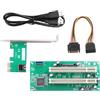 ELFJMZP Scheda adattatore PCIe a PCI, convertitore PCI Express esterno a doppio slot con alimentazione SATA, Plug and Play