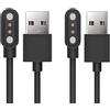 Blueshaweu Compatibile con caricabatterie COOSPO HW9, Blueshaweu 2 pin magnetico USB di ricambio compatibile con COOSPO HW9 fascia da braccio per cardiofrequenzimetro/MOOFIT HW401 fascia da braccio per