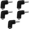 VGOL 5 Pezzi Adattatore Connettore Di Alimentazione CC Angolo Retto Di 90 Gradi Spina Maschio Da 2,5 X 5,5 Mm A Convertitore Accoppiatore Jack Femmina Da 2,1 X 5,5 Mm Per Fotocamera Portatile