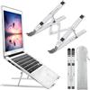 Generic Supporto per laptop per tablet da 10-17,3 pollici, riser per laptop in alluminio di regolazione a 7 livelli, supporto per laptop da tavolo con raffreddamento ventato fino a 20 kg (alluminio nero